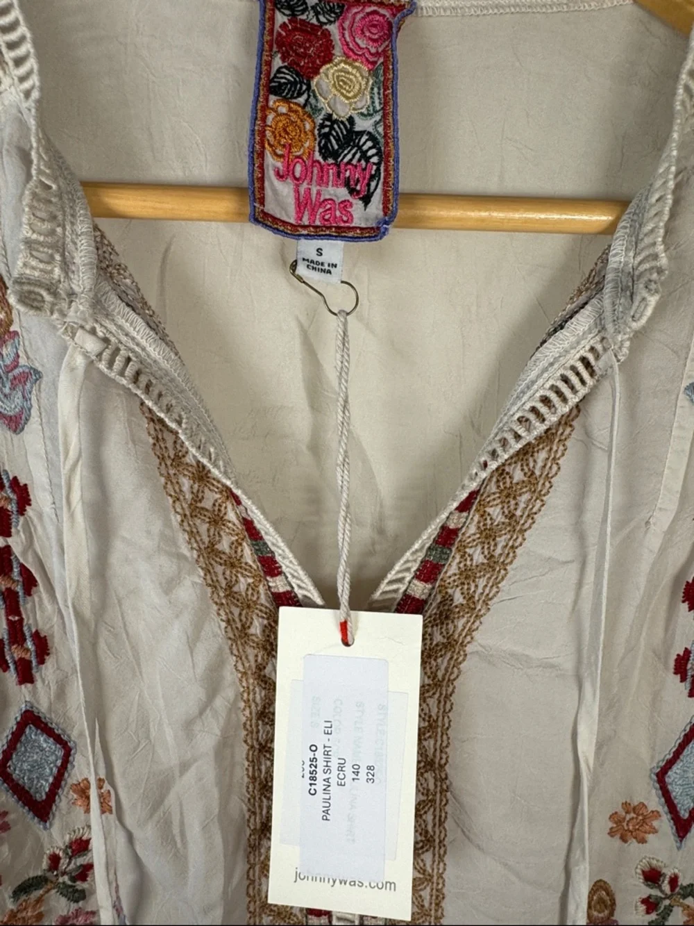 Johnny Was Paulina Shirt in Eli Women’s Small NWT‎ *marked SAMPLE* see photos - Picture 2 of 10